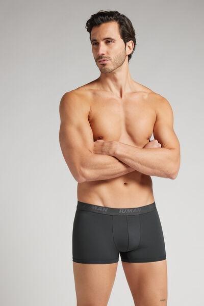 GREY Microfibre Boxers with Logo, 5601_4712, large image number 5