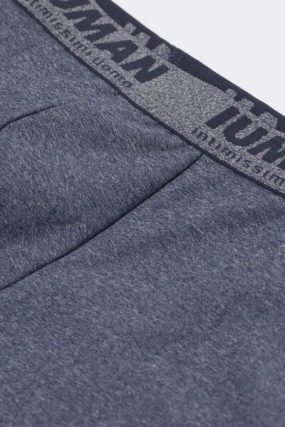 Blue Extra-Soft Microfibre Boxers, Denim Blue Blend, large image number 4