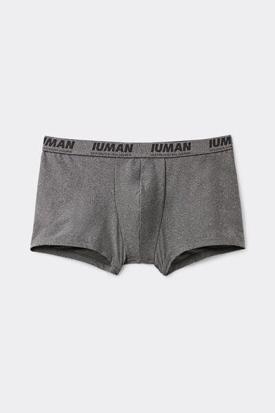 Grey Extra-Soft Microfibre Boxers, Graphite Grey Blend, large image number 3