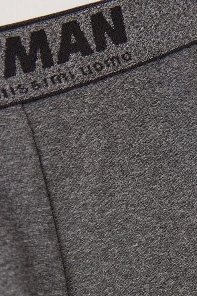 Grey Extra-Soft Microfibre Boxers, Graphite Grey Blend, large image number 4