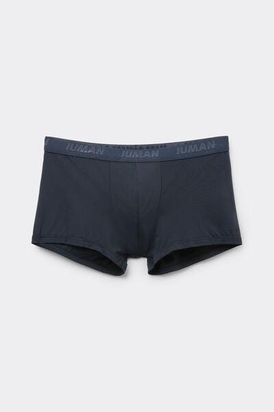 Navy Elastic Waist Cotton Boxers, Midnight Blue, large image number 3