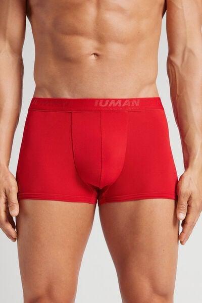 Red Embroidered Microfibre Boxers, No Colour, large image number 1