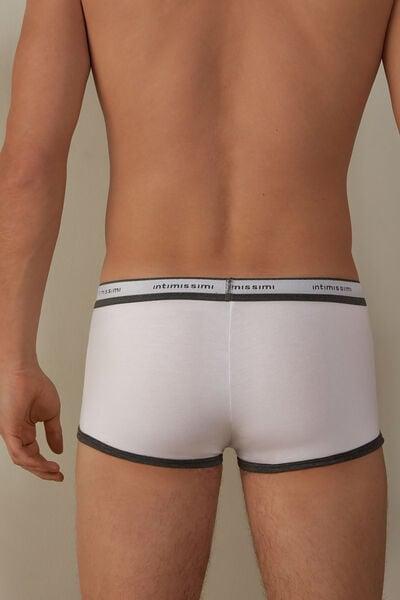 Navy Stretch Boxer Shorts, White/graphite Blend, medium