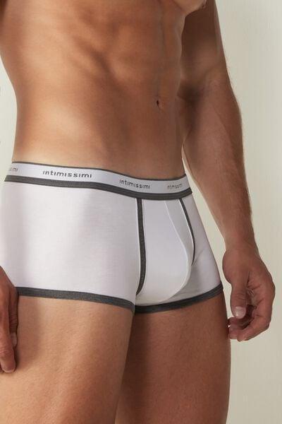 Navy Stretch Boxer Shorts, White/graphite Blend, large image number 3