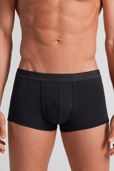 Black Supima Cotton Boxer Shorts Detail, , large image number 0
