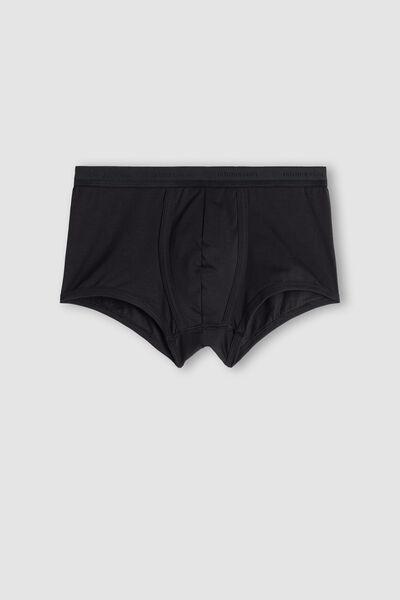 Black Supima Cotton Boxer Shorts Detail, , large image number 2