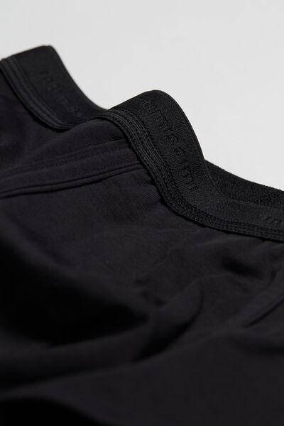 Black Supima Cotton Boxer Shorts Detail, , large image number 5