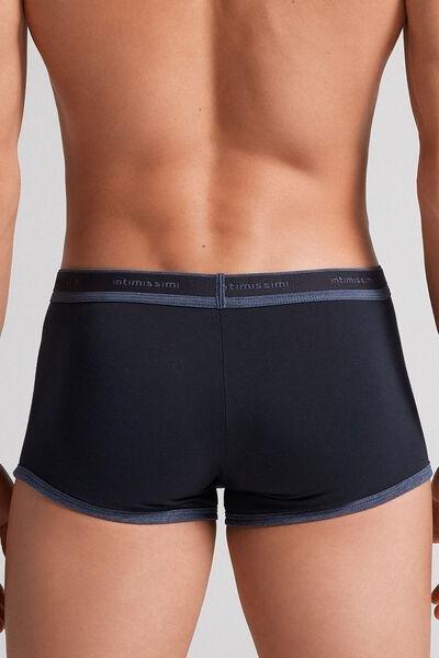 Navy Stretch Contrast Boxer Shorts, , large image number 3