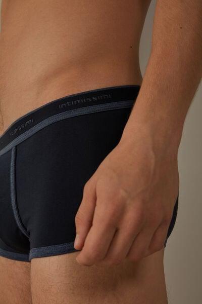 Navy Stretch Contrast Boxer Shorts, 5601_844I, large image number 5