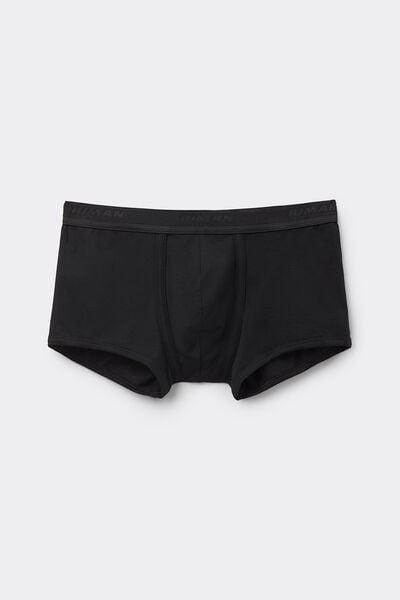 Black Elastic Trims Superior Cotton Boxers, Black/black, large image number 3
