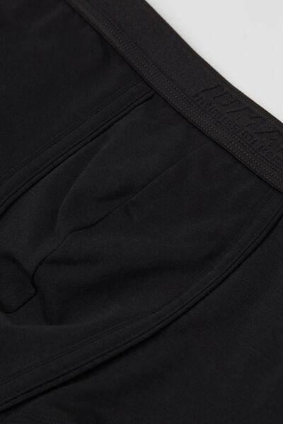 Black Elastic Trims Superior Cotton Boxers, Black/black, large image number 4