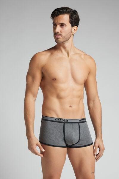 Grey/Black Elastic Trims Superior Cotton Boxers, Graphite Grey Blend/black, large image number 0