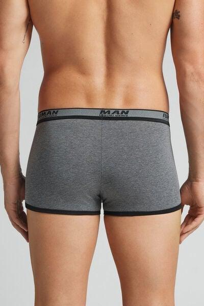 Grey/Black Elastic Trims Superior Cotton Boxers, Graphite Grey Blend/black, large image number 2