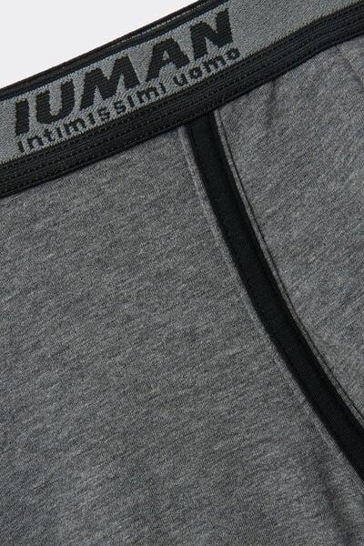 Grey/Black Elastic Trims Superior Cotton Boxers, Graphite Grey Blend/black, large image number 4