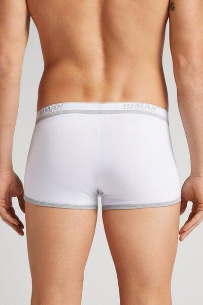 White Elastic Trim Superior Cotton Boxers, 5601_709J, medium