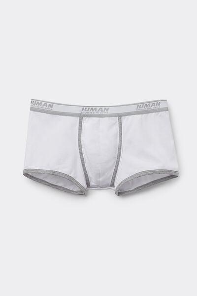 White Elastic Trim Superior Cotton Boxers, 5601_709J, large image number 3