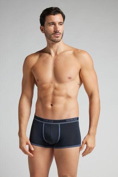 Navy Elastic Trims Superior Cotton Boxers, 5601_844I, large image number 0