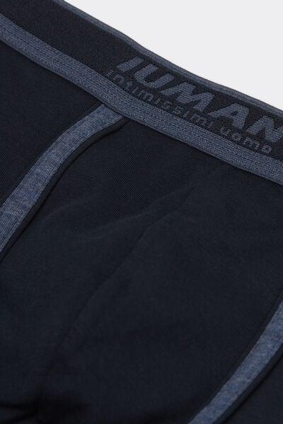 Navy Elastic Trims Superior Cotton Boxers, 5601_844I, large image number 4