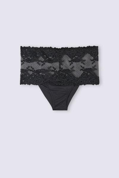 Black Pretty Flowers Knickers, , large image number 2