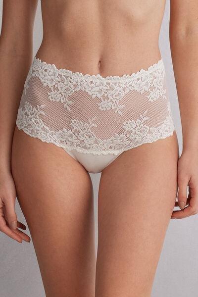 White Embroidered Knickers, , medium