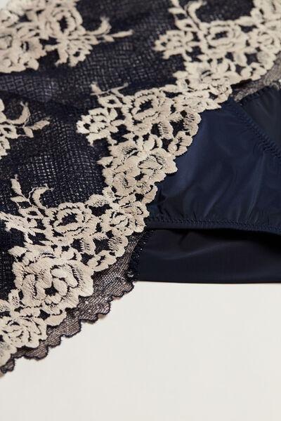 Navy High-Waisted Brazilian Knickers, , large image number 4
