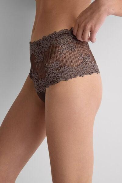 Brown Pretty Flowers French Knickers, 5601_705J, large image number 5