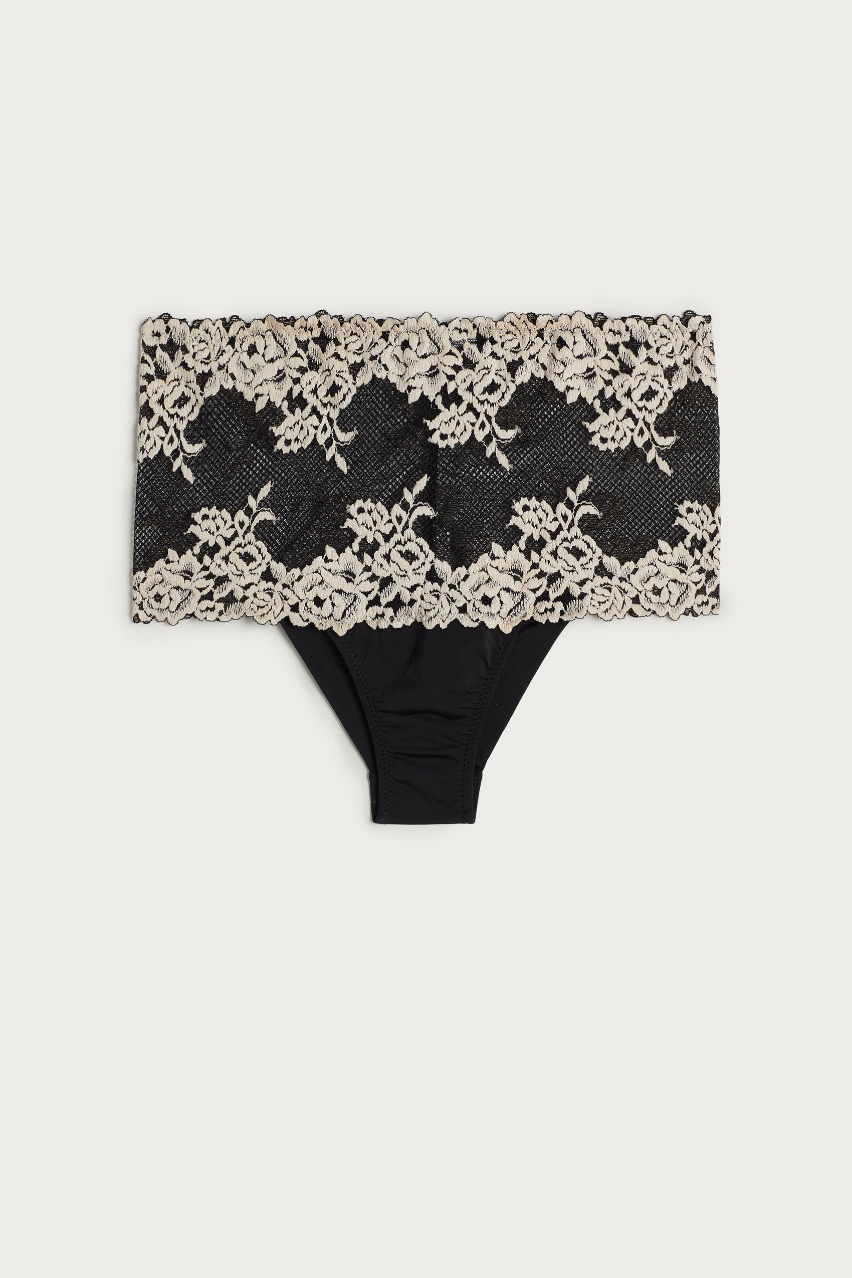 Black High-Waisted Brazilian Knickers, , large image number 2