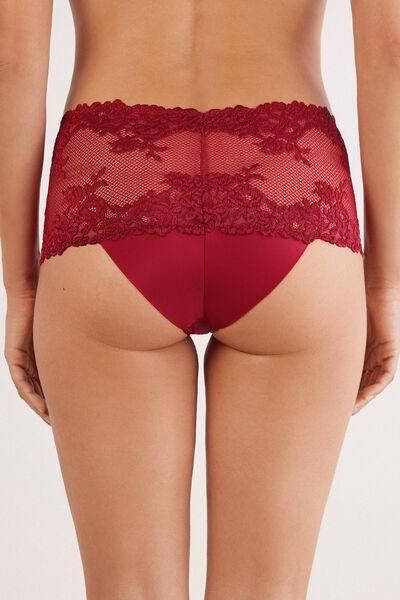 Red Pretty Flowers Embroidered Panty, Wax Red, large image number 3