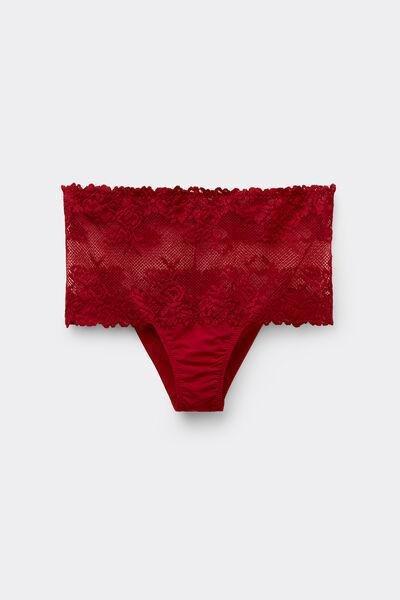 Red Pretty Flowers Embroidered Panty, Wax Red, large image number 3
