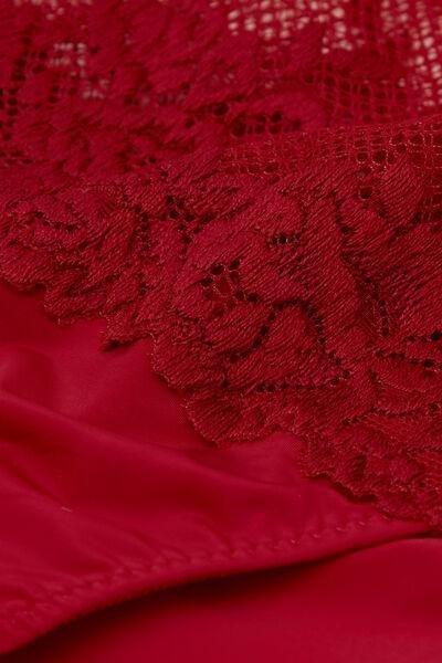 Red Pretty Flowers Embroidered Panty, Wax Red, large image number 4