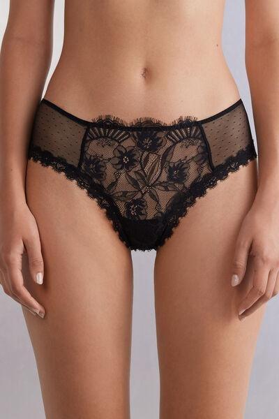 Intimissimi Black Lace French Knickers