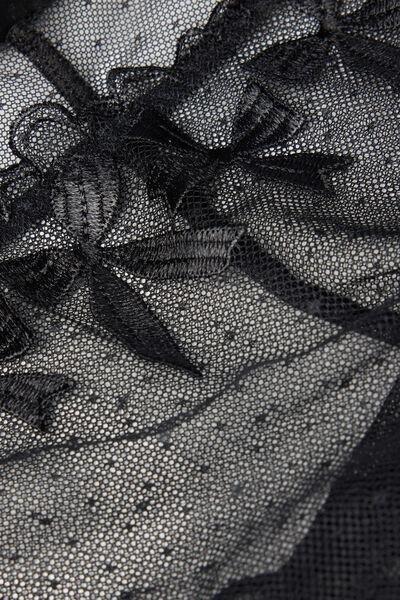 Black Frou Frou Romance Brazilian Briefs, Black, large image number 4