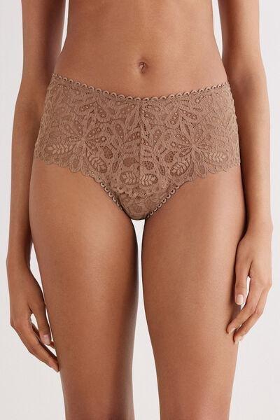 Brown High-Waisted French Knickers, , large image number 0