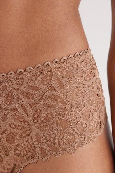 Brown High-Waisted French Knickers, Medium Beige, large image number 5