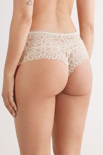 Beige High-Waisted French Knickers, 5601_865J, large image number 3