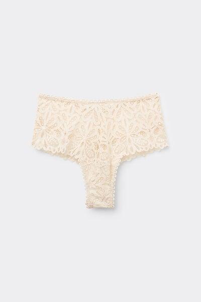 Beige High-Waisted French Knickers, 5601_865J, large image number 3