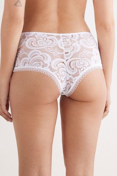 White High-Waisted French Knickers, White, large image number 2
