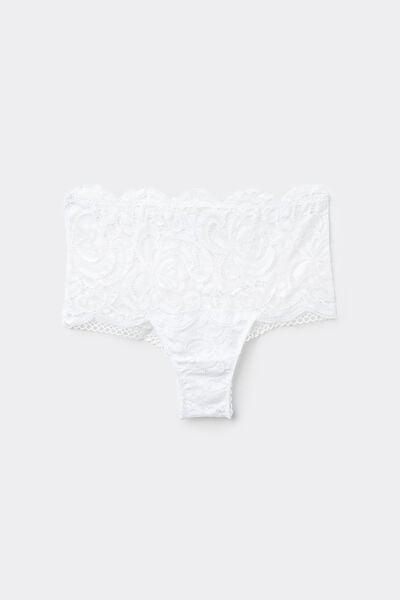 White High-Waisted French Knickers, White, large image number 3