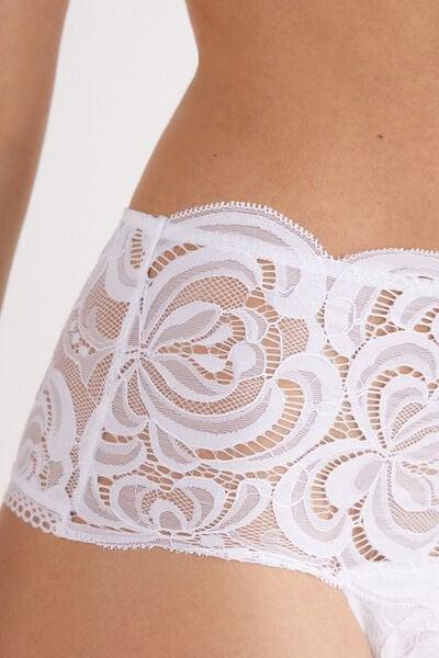 White High-Waisted French Knickers, White, large image number 5