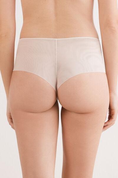 Beige Luxury Dreams Embroidered French Knickers, , large image number 3