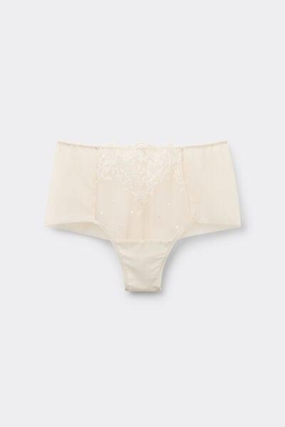 Beige Luxury Dreams Embroidered French Knickers, Natural, large image number 3