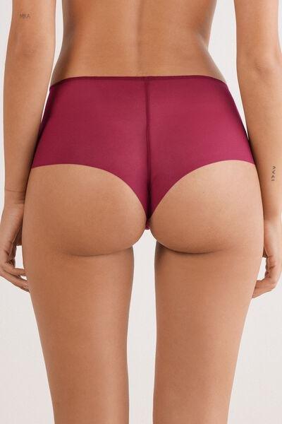 Red Sheer Glamour High-Waisted Brazilian Briefs, 5601_940J, large image number 3