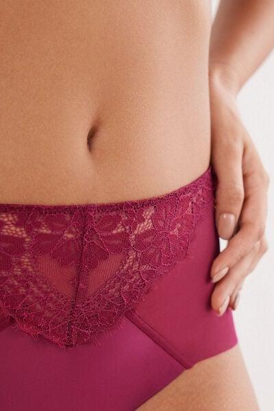 Red Sheer Glamour High-Waisted Brazilian Briefs, 5601_940J, large image number 7