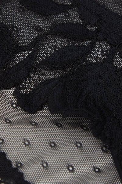 Black All About Flowers High-Waisted Brazilian Briefs, Black, large image number 4