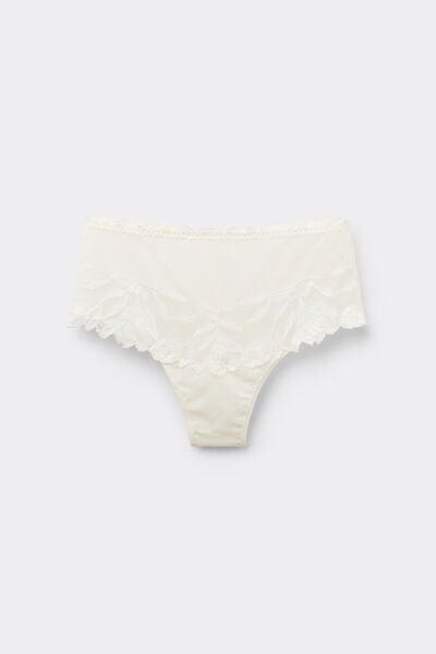 White All About Flowers High Waist Brazilian Panty, , large image number 2