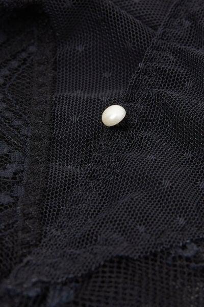 Black La Vie En Rose Trimmed Lace French Knickers, Black, large image number 4