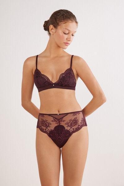 Burgundy La Vie En Rose French Knickers, 5601_028K, large image number 0