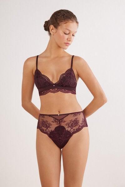 Burgundy La Vie En Rose French Knickers, 5601_028K, large image number 1
