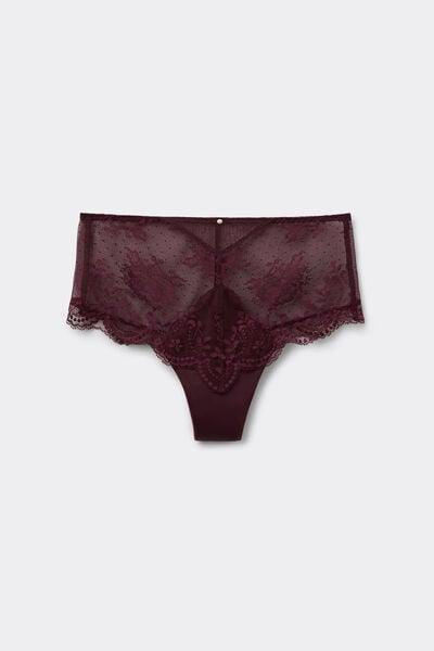 Burgundy La Vie En Rose French Knickers, 5601_028K, large image number 2