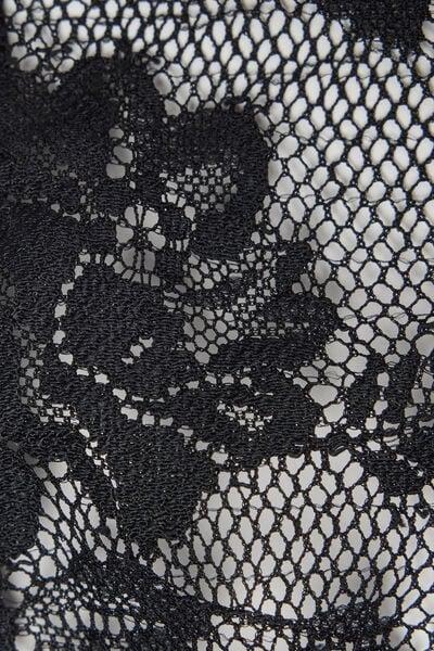 Black La Femme Fatale High-Waisted French Lace Knickers, Black, large image number 4